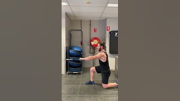 Single arm cable row with rotation (lunge stance)