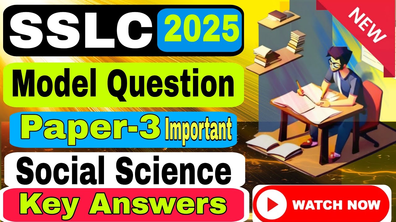  SSLC Social Science | Model Question Paper-3 | Key Answers 2025-26 | English Medium | Class 10