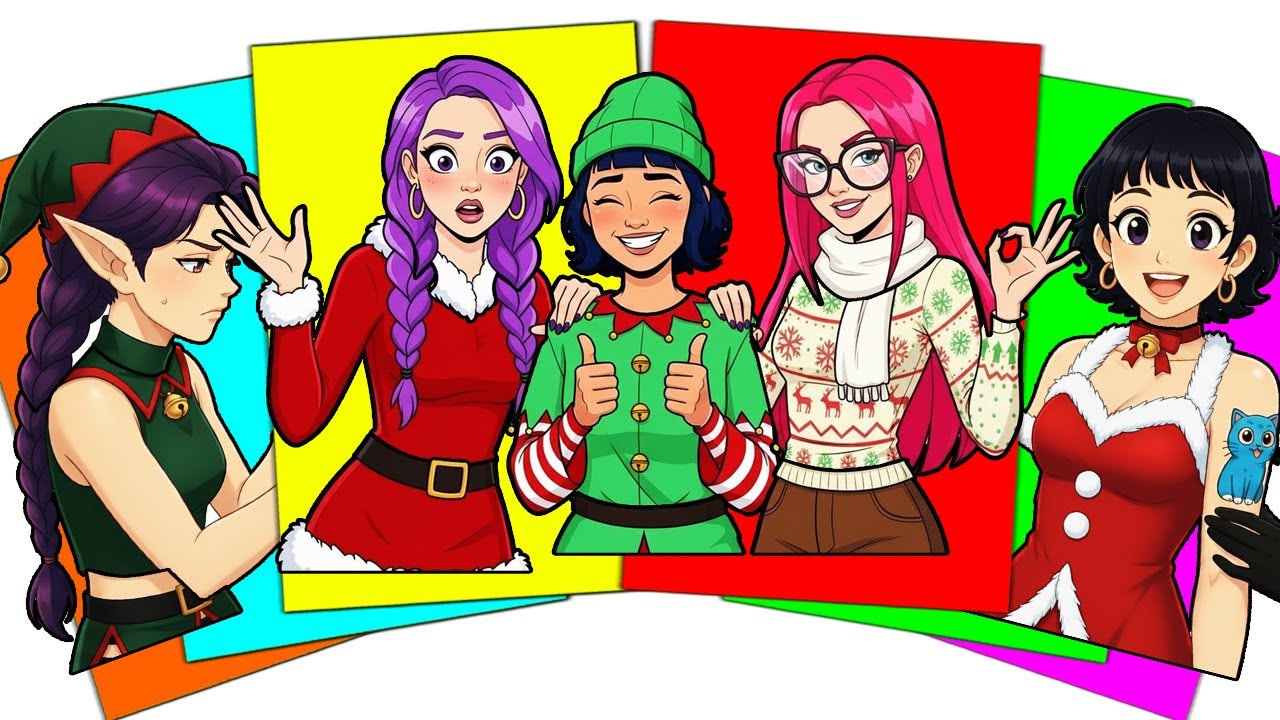 KPOP Demon Hunters Christmas 🎅 Rumi, Mira & Zoey Winter Fun | DIY Sticker Book
