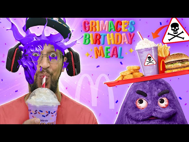 Happy Birthday Grimace Shake (McDonalds meal gone wrong) - YouTube