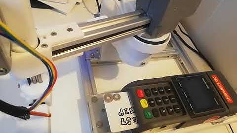 5-DOF robot inserting chip card to Payment terminal 2021-01-03