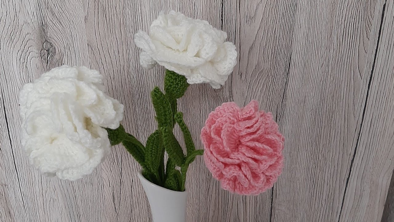 Floare Garoafe crosetate #crochetflower #Inlumeacreativitatii