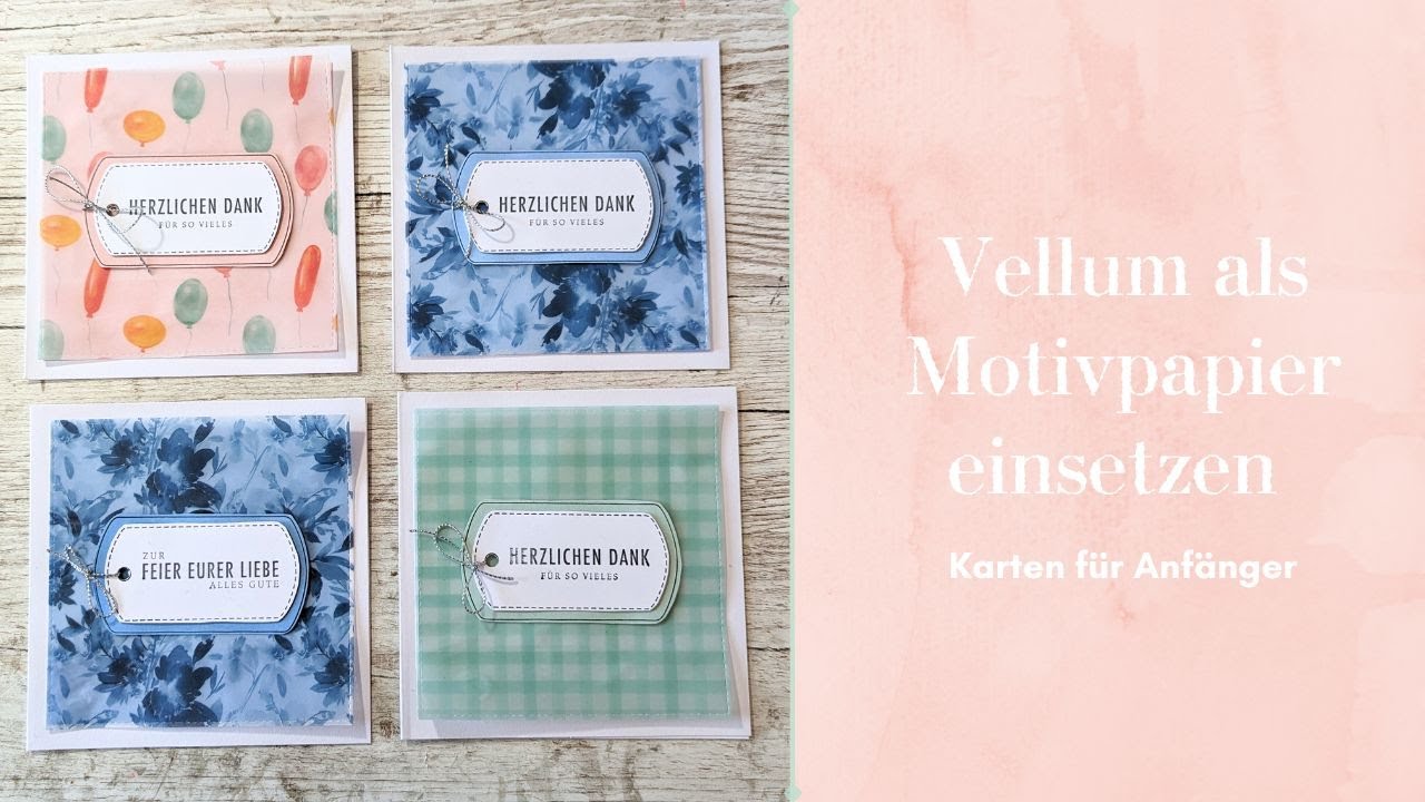 Karten basteln mit Action Vellum Blöcken und Tedi Stempelset I Karten ...