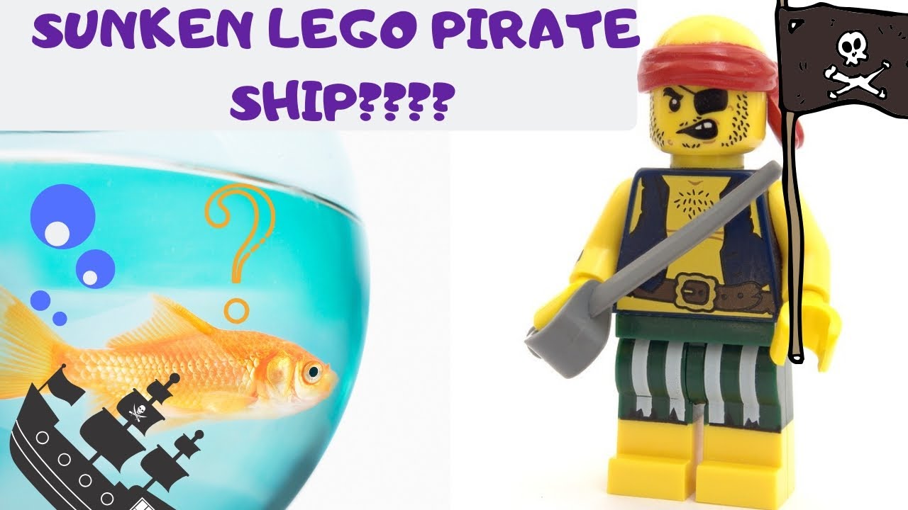 FISH TANK SUNKEN LEGO PIRATE SHIP