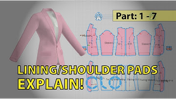 Part 1: CLO 3D/Preparing and Sewing a Blazer with Lining/Shoulder Pads in CLO 3D