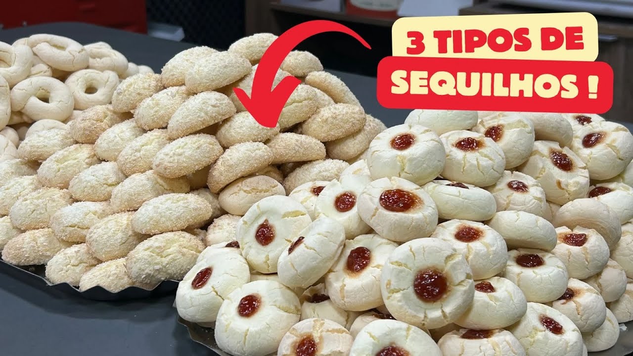 SEQUILHOS QUE DERRETEM NA BOCA - 3 TIPOS PARA A SUA PADARIA