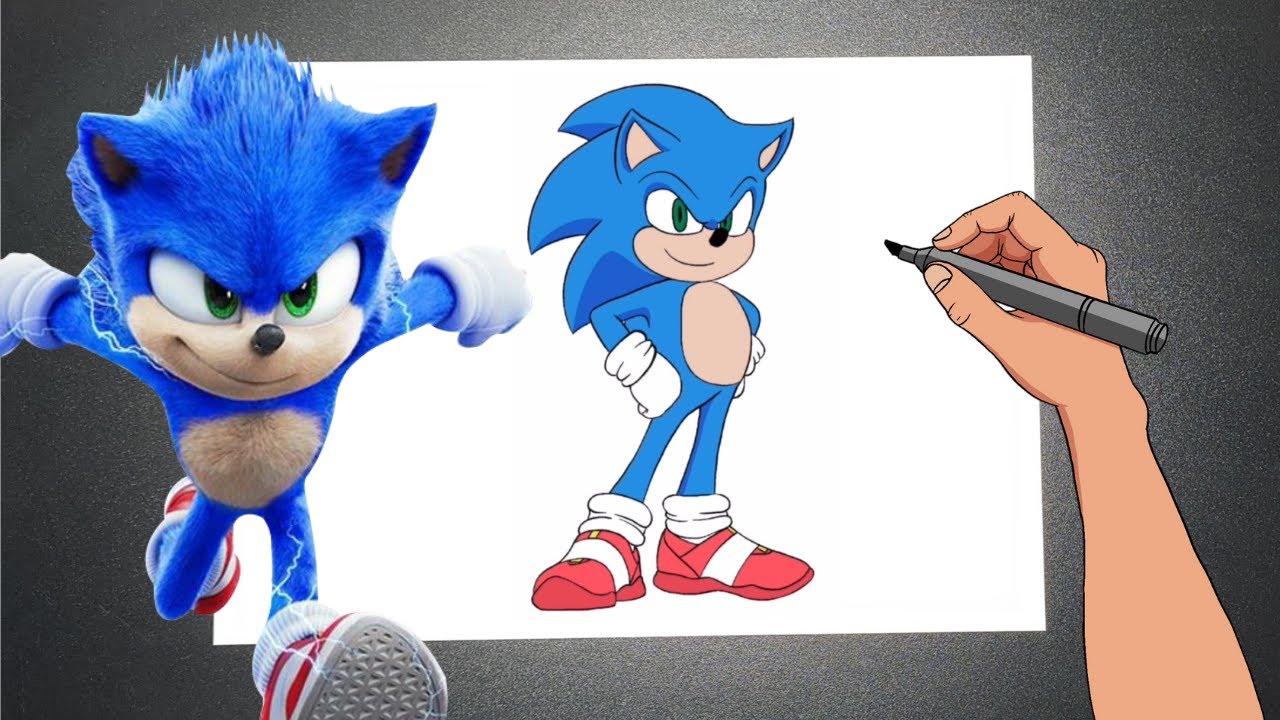 Como desenhar o Sonic do filme - Mundo da Imaginação - Colorindo e  Aprendendo 