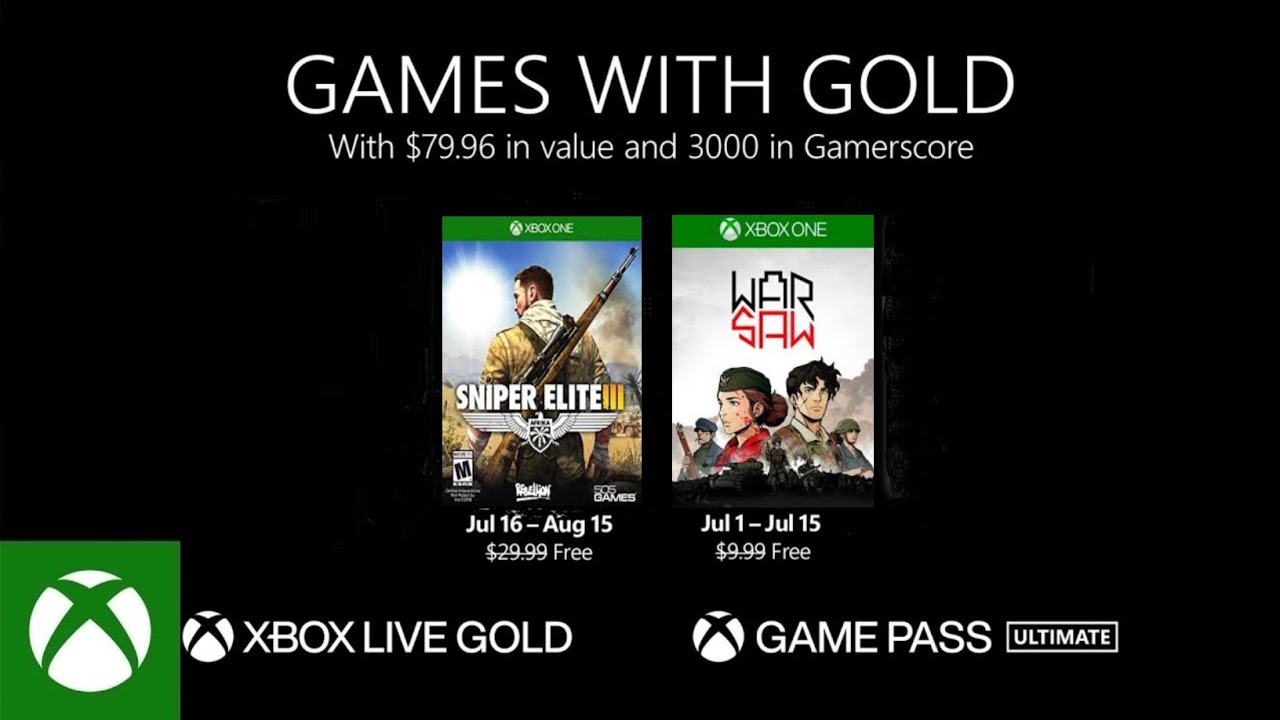 Xbox Live Gold Lineup Revealed Xbox Games with Gold July 2023 🔥 YouTube