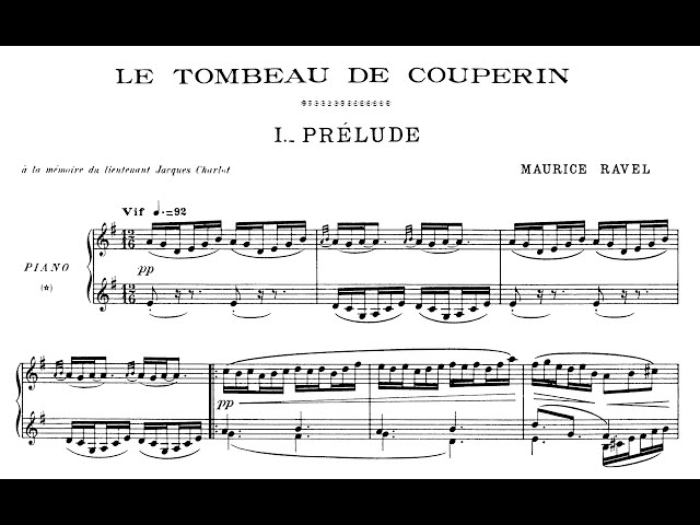 Ravel - Le Tombeau de Couperin (version piano) : Prélude : Nathalia Milstein, piano