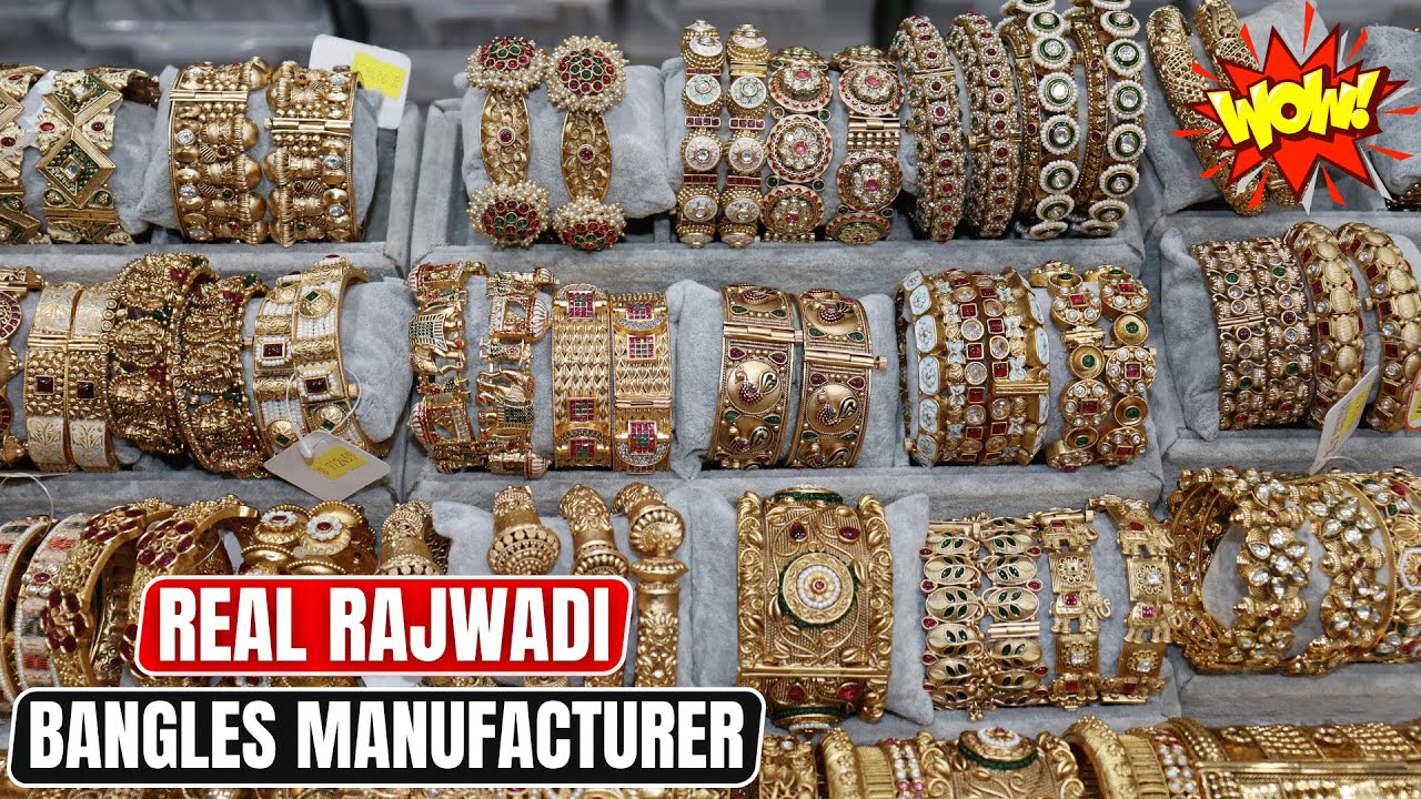 Rajwadi And Temple Gold Plated Screw Bangles Manufacturer | Artificial Jewellery
