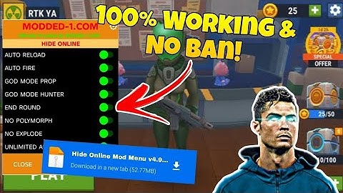 How To Download Hide Online Mod Menu v4.9.40, No Ban, Unlocked All Skin, Unlimited Ammo | New Update