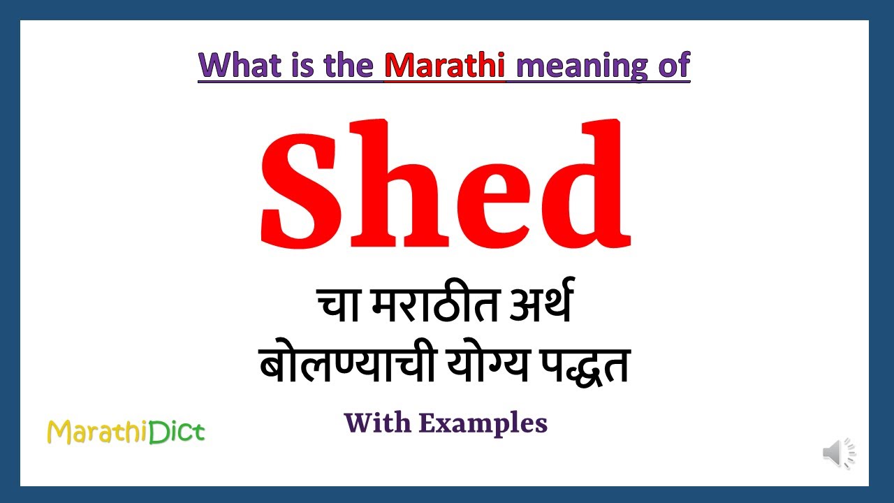 Shed Meaning in Bengali, Shed শব্দের বাংলা অর্থ কি?