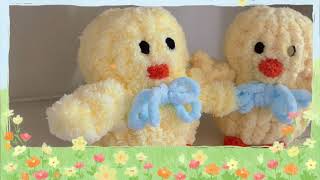 Finger Knit an Easter Baby Chick 🐣 | Hand Knit Animal Plushie Pattern | Easter Plushie | Promo