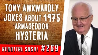 Tony Morris awkwardly jokes about 1975 armageddon hysteria