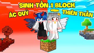 Sammy Thiên Thần Và Phong Cận Ác Quỷ Sinh Tồn 1 Block Trong Minecraft