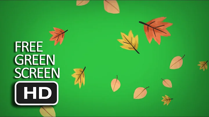 Free Green Screen - Falling Autumn Leaves Cartoon Style