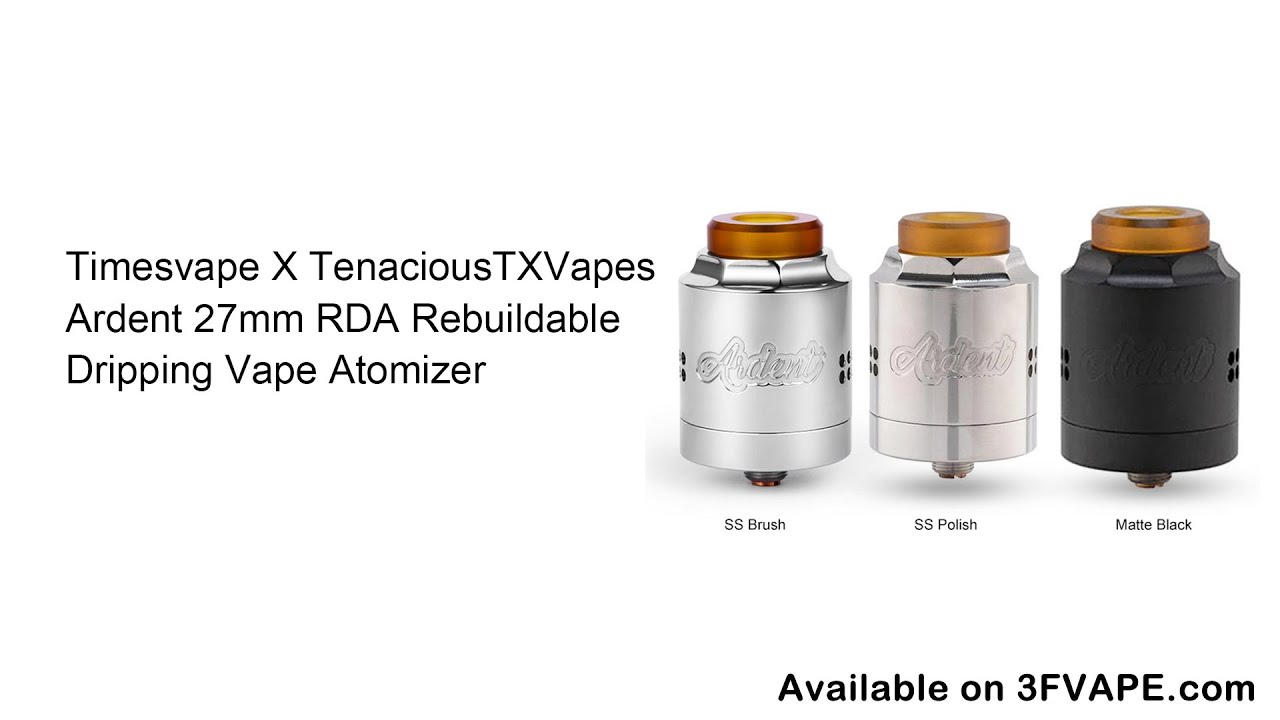 Buy Timesvape Ardent 27mm RDA Black Rebuildable Dripping Atomizer