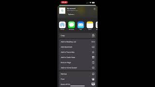 How to create a mobile PlanningPME shortcut on Iphone