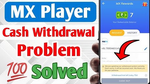 Mx Player Withdrawal Problem | New Update in MX Player | MX Player Problem Solved #mxplayer