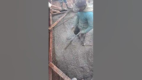 Compacting Concrete with a Poker Vibrator for Foundations Works #Shorts #FOSEngineering #AskFOS