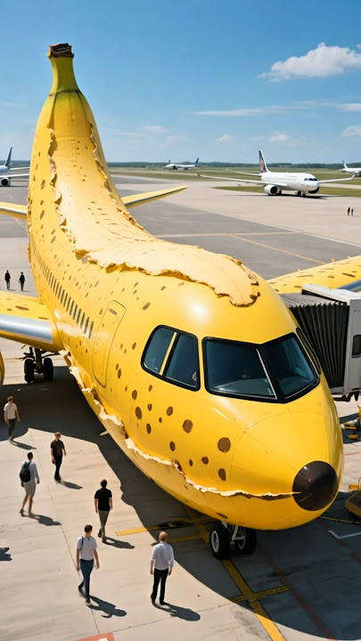 Banana Airplane #aeroplane #airplane #plane #uniqueairplane #aviation #travel
