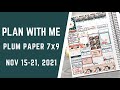 PLAN WITH ME | Farmers Market  |HanCan Plan | Plum Paper 7x9 | Nov 15-21, 2021