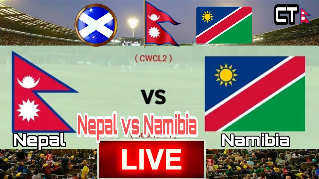 Nepal Vs Namibia Odi Live World Cricket League 5Th Match Nep Vs Nam