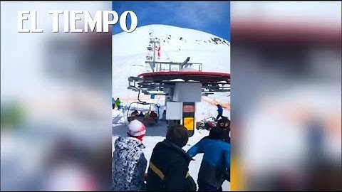 Esquiadores salen disparados de telesilla en Georgia  | EL TIEMPO