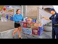 Cops Surprise Stop a Shoplifter Trying To Leave Walmart With an ENTIRE Cart Full
