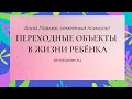 Анна Лавьер, семейный психолог. Значение переходных объектов в жизни ребёнка