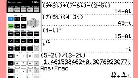 How to use T1-84/83 Calculator to  divide,multiple, add and subtract Complex number expressions.