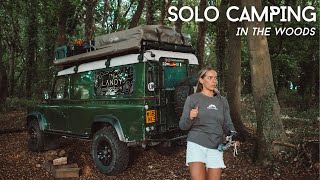 Solo Wild Camping in the Woods | Defender 110 Camper Td5