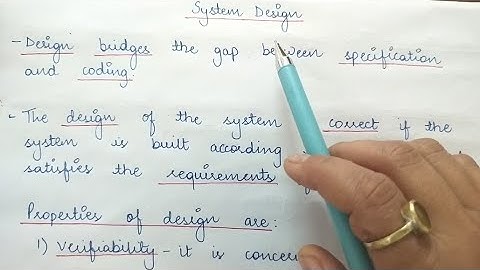 System Design || System Analysis and Design