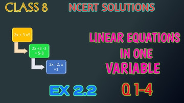 Class 8 Maths Linear Equations in one variables Exercise 2.2 | Chapter 2 | NCERT