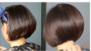 beautiful bob haircut hairstyle for thick hair