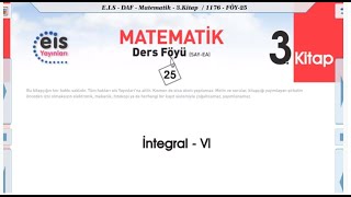 Matematik 2 -  İntegral 6📏