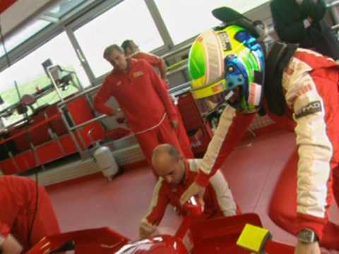 Felipe Massa Drives Ferrari F2007 at Maranello