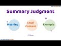 Summary Judgment Meaning Legal Context & Example Legal Terms Simplified @LawMint