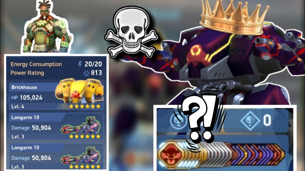 Brickhouse with double Longarm 10 😈🌟🔥 || Mech Arena ❤️