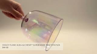 Violet Flame Aura Alchemy™ Crystal Tones® Supergrade Quartz Practitioner Singing Bowl 5" F#-30