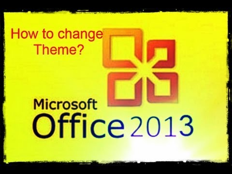 Video: Come cambio il tema in Office 2013?