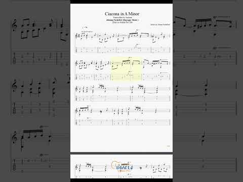For Classical Guitar – Johann Pachelbel – Ciacona in A Minor (Baroque Music) #classicalguitar