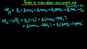 Random Effects estimators - time-invariant variables effects benefit