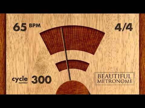 Video 65 BPM 4/4 Wood Metronome HD - youtube