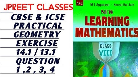 #class8 #mlaggarwal chapter 13/14 #practicalgeometry  explain exercise 13.1/14.1 question 1,2,3,4,