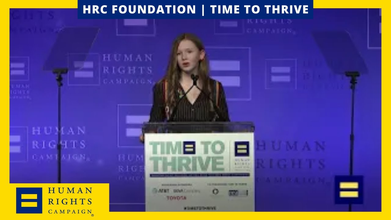 Ambassador Savannah Skyler Speaks at the 2019 HRC Time to THRIVE - YouTube