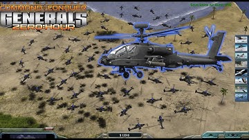 "Apache Longbow with laser point defense" USA Helicopter General | C&C Generals ZH Mod