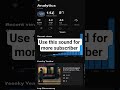 use this sound for more subscriber
