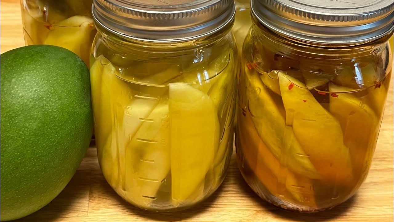 Pickled Green Mangoes Crunchy, Tart and Mouthwatering Good! My