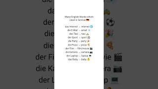 English words used in German/English words which used in German #deutschkurs #germany #deutsch